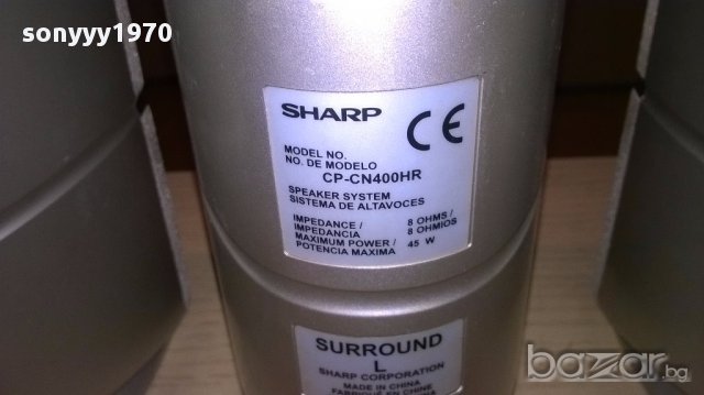 Sharp cp-cn400-8ohms/45watt-5бр-17х10х10см-внос швеицария, снимка 14 - Тонколони - 17513544