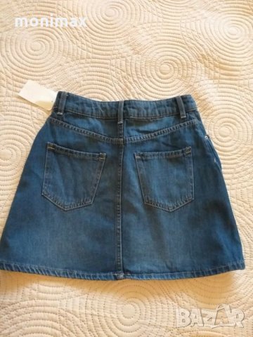 Дънкова пола H&M XS 158 164, снимка 3 - Детски рокли и поли - 23915355