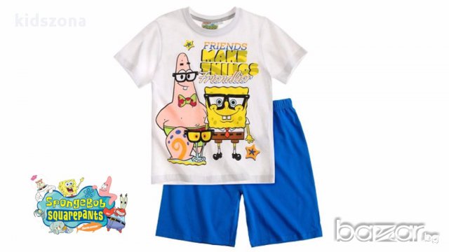 Нова цена! Детска пижама к.р. Sponge Bob за 4 г. - М01-03, снимка 1 - Детски пижами - 17094532