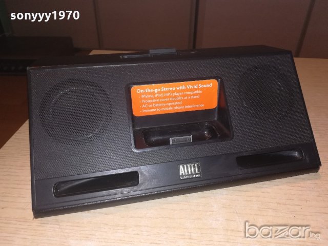 altec lansing-imt320-iphone/aux-за ремонт-внос швеицария, снимка 6 - Ресийвъри, усилватели, смесителни пултове - 20360456