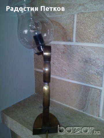 Настолна нощна лампа бронз статуетка, снимка 6 - Настолни лампи - 13232104
