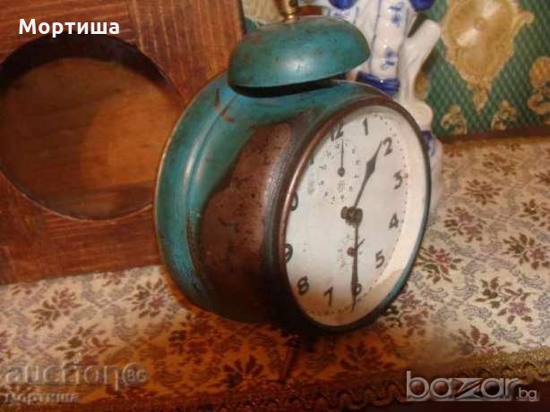   Антикварен будилник JUNGHANS с дървена кутия , снимка 4 - Колекции - 18196971