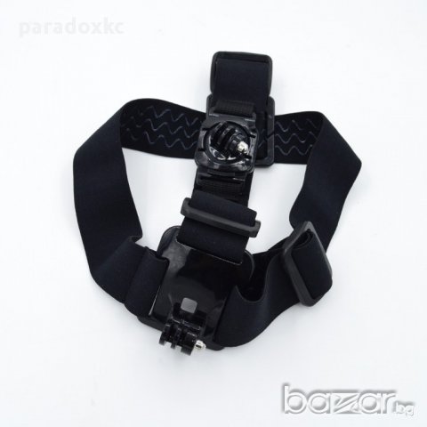 Еластична стойка за глава с ротационен адаптер за две екшън камери, снимка 4 - Камери - 16474679