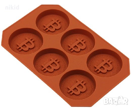 Bitcoin Биткойн монети дълбок силиконов молд форма декорация торта фондан шоколад гипс и др, снимка 2 - Форми - 24727905