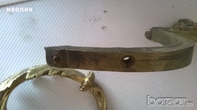 две бронзови рамена за полилей,аплик, снимка 6 - Антикварни и старинни предмети - 17701556