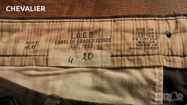 H & M Tapered размер 34 мъжки панталон 4-20, снимка 5 - Панталони - 22590975