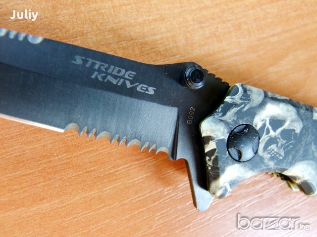 Сгъваем нож  STRIDE KNIVES B092 /ЧЕРЕПИ/, снимка 13 - Ножове - 10967759