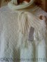 бяло плетено  пончо , снимка 1 - Палта, манта - 12448364