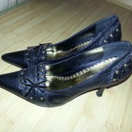 Обувки дамски черни с капси размер 35, снимка 1 - Дамски обувки на ток - 13399126