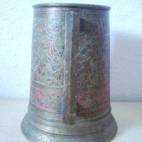 Стара бронзова халба, снимка 4 - Антикварни и старинни предмети - 19262032