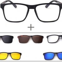 Слънчеви очила 5 в 1, снимка 1 - Слънчеви и диоптрични очила - 21405709