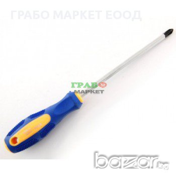 Кръстата отвертка с удобна гумена дръжка - 15см., снимка 1
