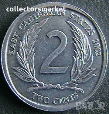 2 цента 2002, Източно Карибски Щати, снимка 1
