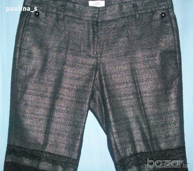 Дизайнерски сребърни бермуди "Loft" by Ann Taylor / голям размер , снимка 1