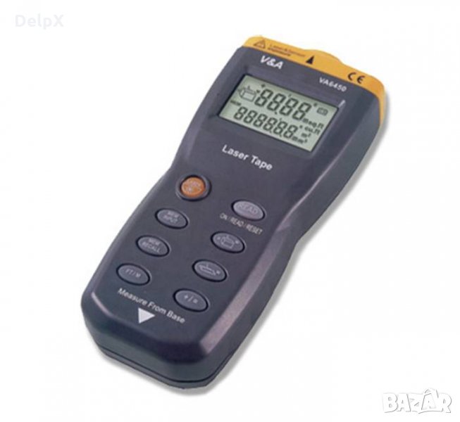 Лазерен дистанциометър VA6450 за измерване на разстояние, площ или обем, снимка 1