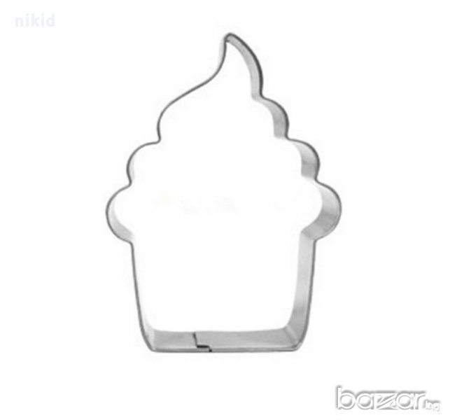 мъфин кексче сладолед метална форма резец украса бисквитки фондан, снимка 1