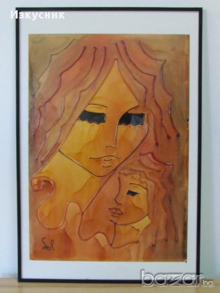 Картина - акварел, релеф, лак, снимка 1