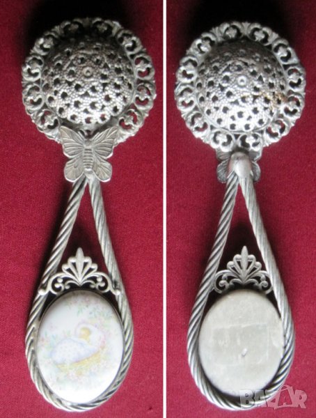 Сребърна дрънкалка за бебе, сребро, 19 век., снимка 1