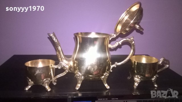 златна кана с две чаши за кафе или колекция-внос швеицария