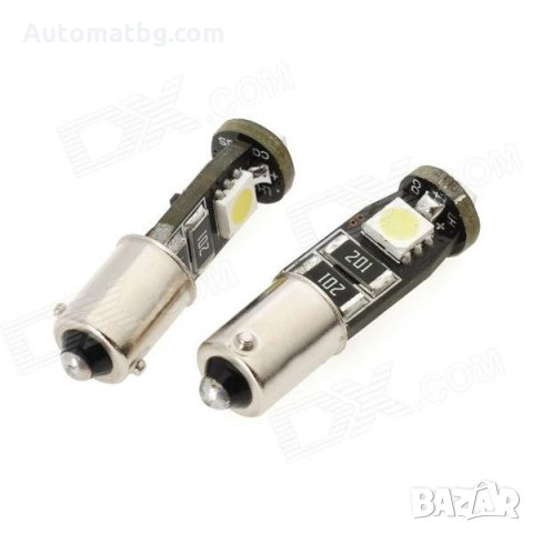 LED Диодна крушка BA9S 0.8W 32lm 1206 3SMD led със цокъл бяла
