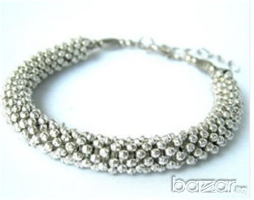 Гривна тибетско сребро, снежинки, Vogue