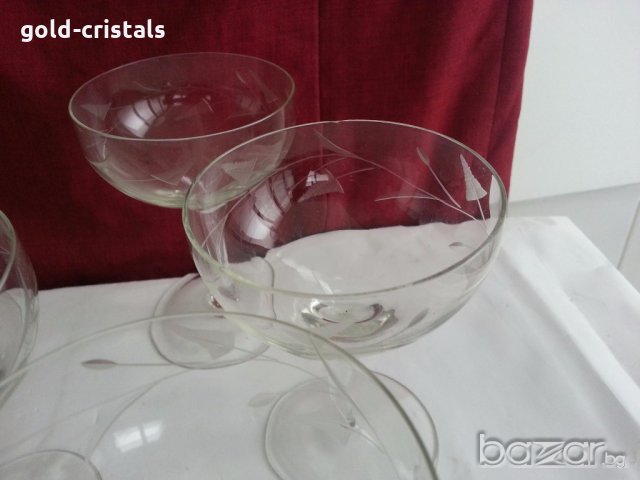 стъклени чаши гравирани , снимка 17 - Антикварни и старинни предмети - 20390027