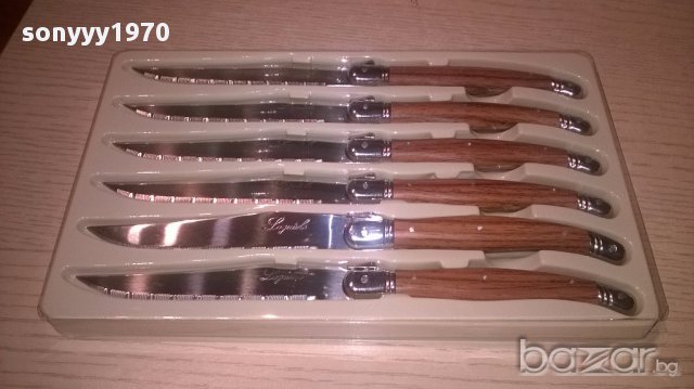 Laguiole-6бр маркови ножа-нови и в опаковка-внос швеицария, снимка 7 - Колекции - 16886694