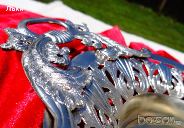 Сребърен съд,лъжичник Австро-Унгария., снимка 3 - Антикварни и старинни предмети - 13640533