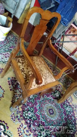 Мебел орех масив, снимка 3 - Столове - 12846657