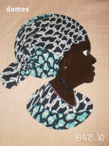  Африканка-картина от текстил върху текстил-варианти, снимка 10 - Колекции - 23347578