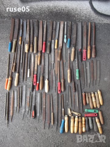 Лот от 74 бр. пили и 21 бр. дръжки за пили