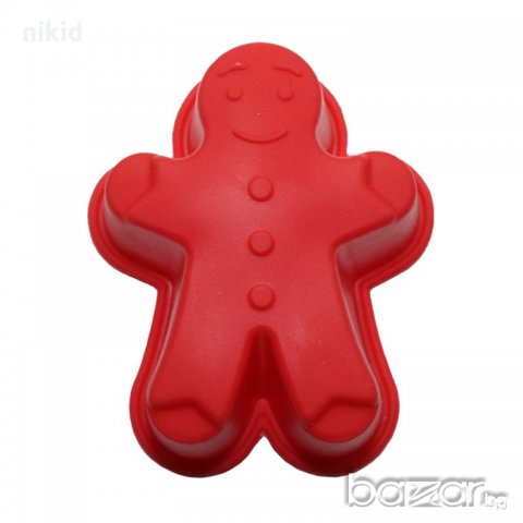 Джинджифилово човече дълбок силиконов молд форма за декор украса торта фондан гипс сапун шоколад