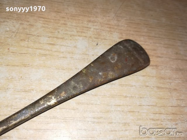 антика-реликва-стара лъжица-20х6см, снимка 12 - Колекции - 21109619