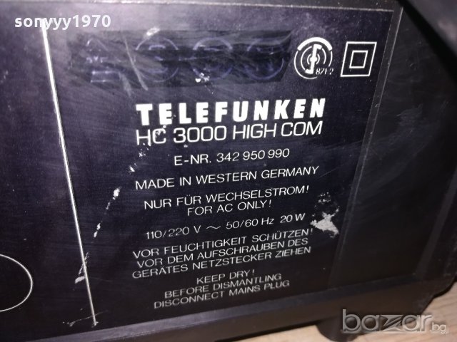 telefunken hc3000 high com-western germany-внос швеицария, снимка 18 - Декове - 21071733