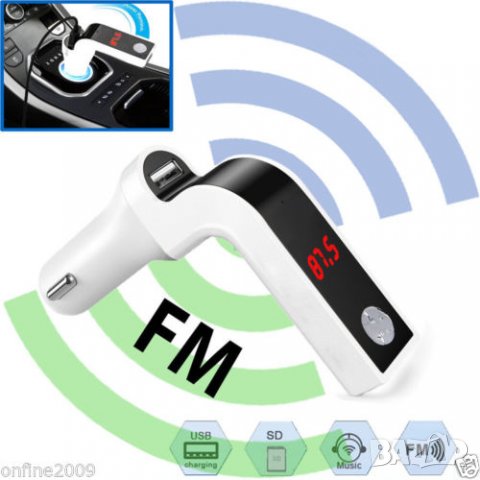 FM трансмитер за кола+Wireless+зарядно+дистанционно