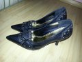 Обувки дамски черни с капси размер 35, снимка 1 - Дамски обувки на ток - 13399126