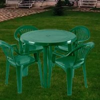 Пластмасова кръгла  маса, снимка 6 - Градински мебели, декорация  - 25608132