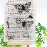 Пеперуди и текст силиконов гумен печат украса бисквитки фондан Scrapbooking, снимка 1 - Други - 25785173