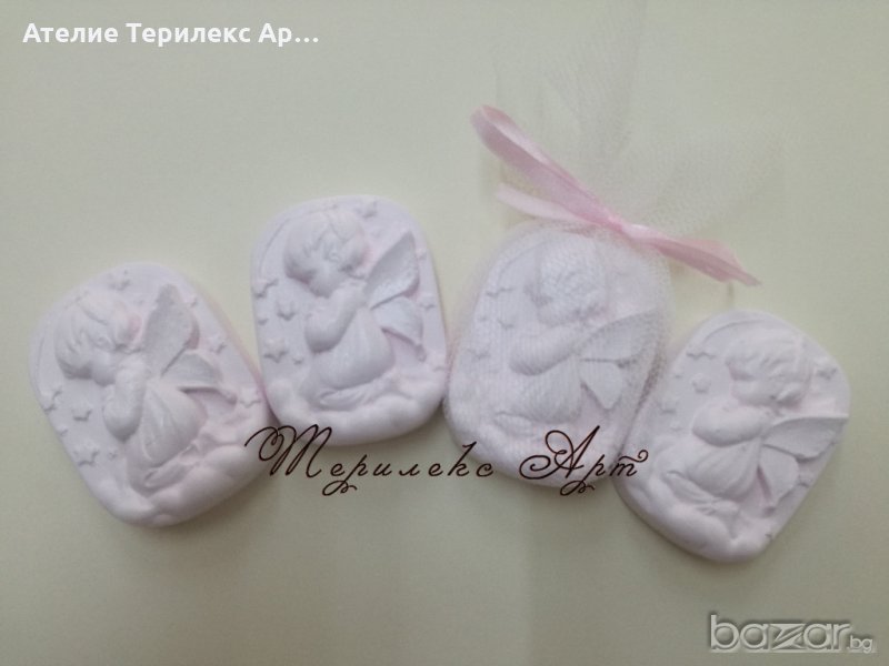 Сладко розово ангелче-подаръци за гости на кръщене, снимка 1