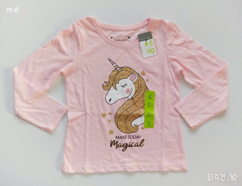 Блуза Primark с дълъг ръкав за момиче, размери 98 см и 104 см, снимка 1