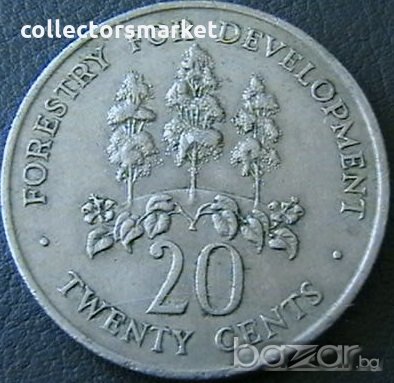 20 цента 1976, Ямайка, снимка 1