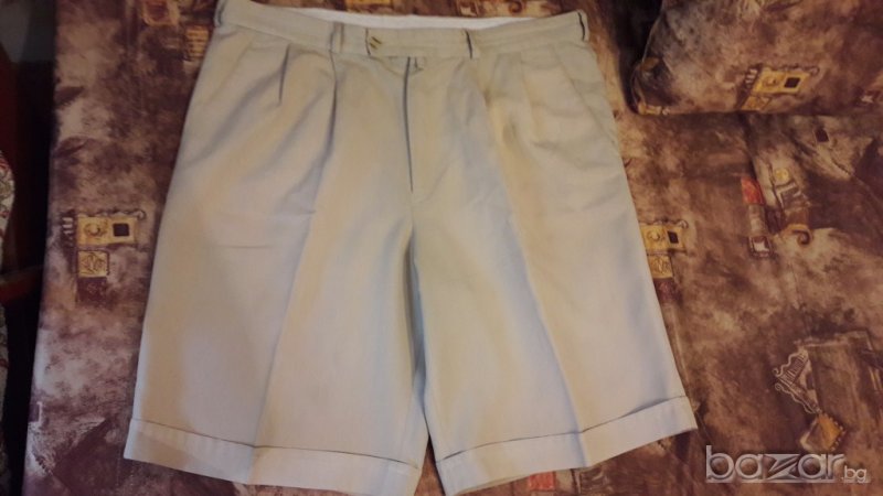 Мъжки къс панталон с маншети светло бежов №50, снимка 1