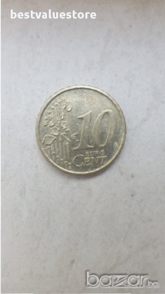 10 Евроцента 2007г. 2007 10 Cent Euro Coin KM# 213 Shön# 231, снимка 1