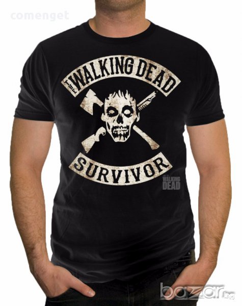 NEW! Мъжка тениска WALKING DEAD с ХЕЛОУИН ZOMBIE ЗОМБИ принт! Поръчай модел С Твоя Снимка или идея!, снимка 1