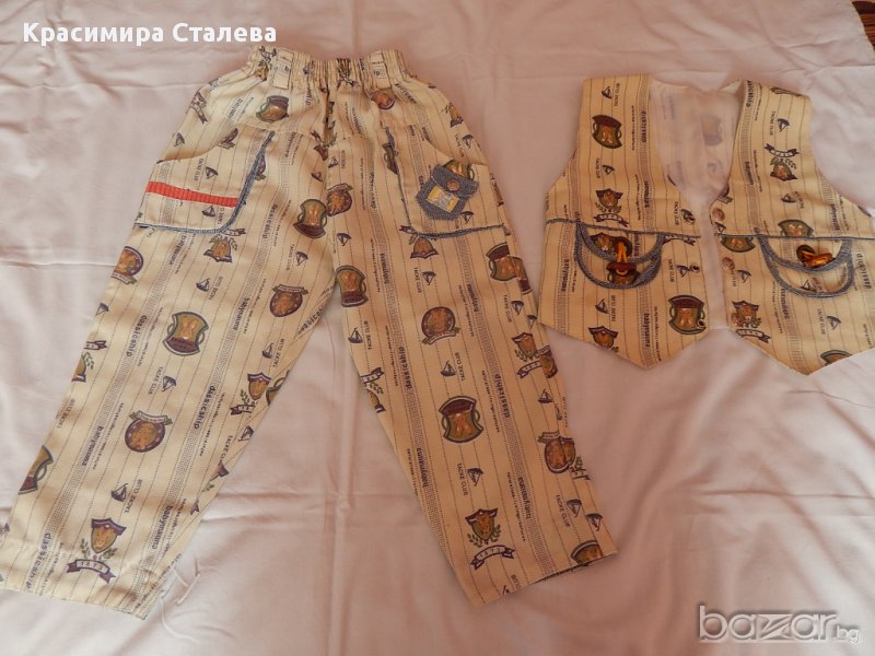 Гъзарски панталон с елек 3-4 год. , снимка 1