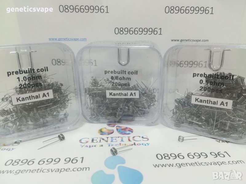 Готови намотки за вейпове Kantal A1 Prebulit coil 05, 08, 1ohm, снимка 1