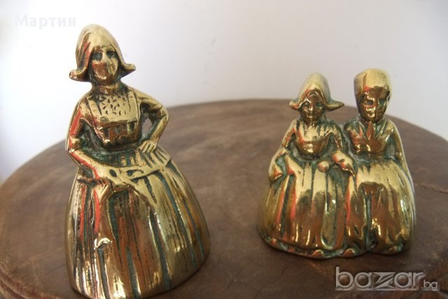  Колекционерски масивни бронзови камбанки - 2 бр.- 12см. - 9см.  (00003), снимка 1