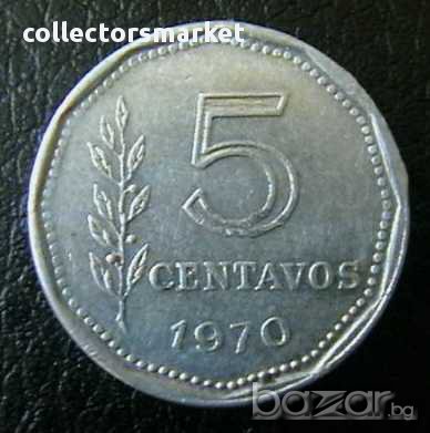 5 центаво 1970, Аржентина