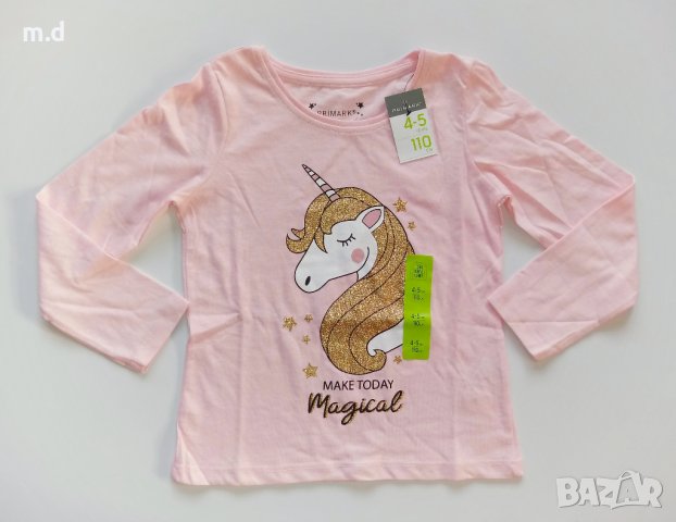 Блуза Primark с дълъг ръкав за момиче, размери 98 см и 104 см