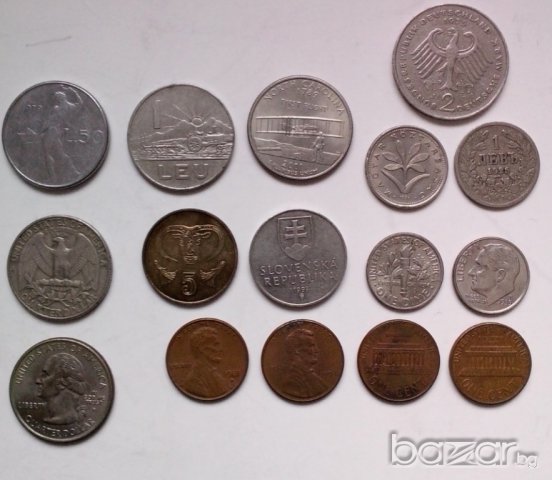 лот от 16 бр. монети